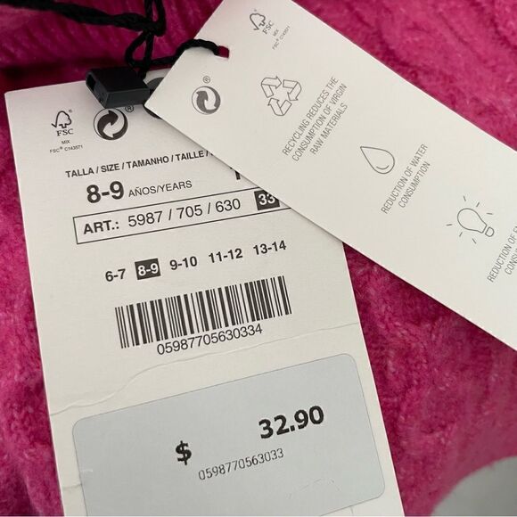 Zara Girls Turtleneck Sweater Pink - Picture 2 of 5